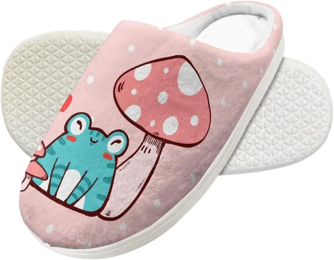 Cute Slippers for Girls Boys, Plush Non-Slip House Slippers Winter Fluffy House Shoes Cute Soft Slip-On Shoes for Indoor Outdoor