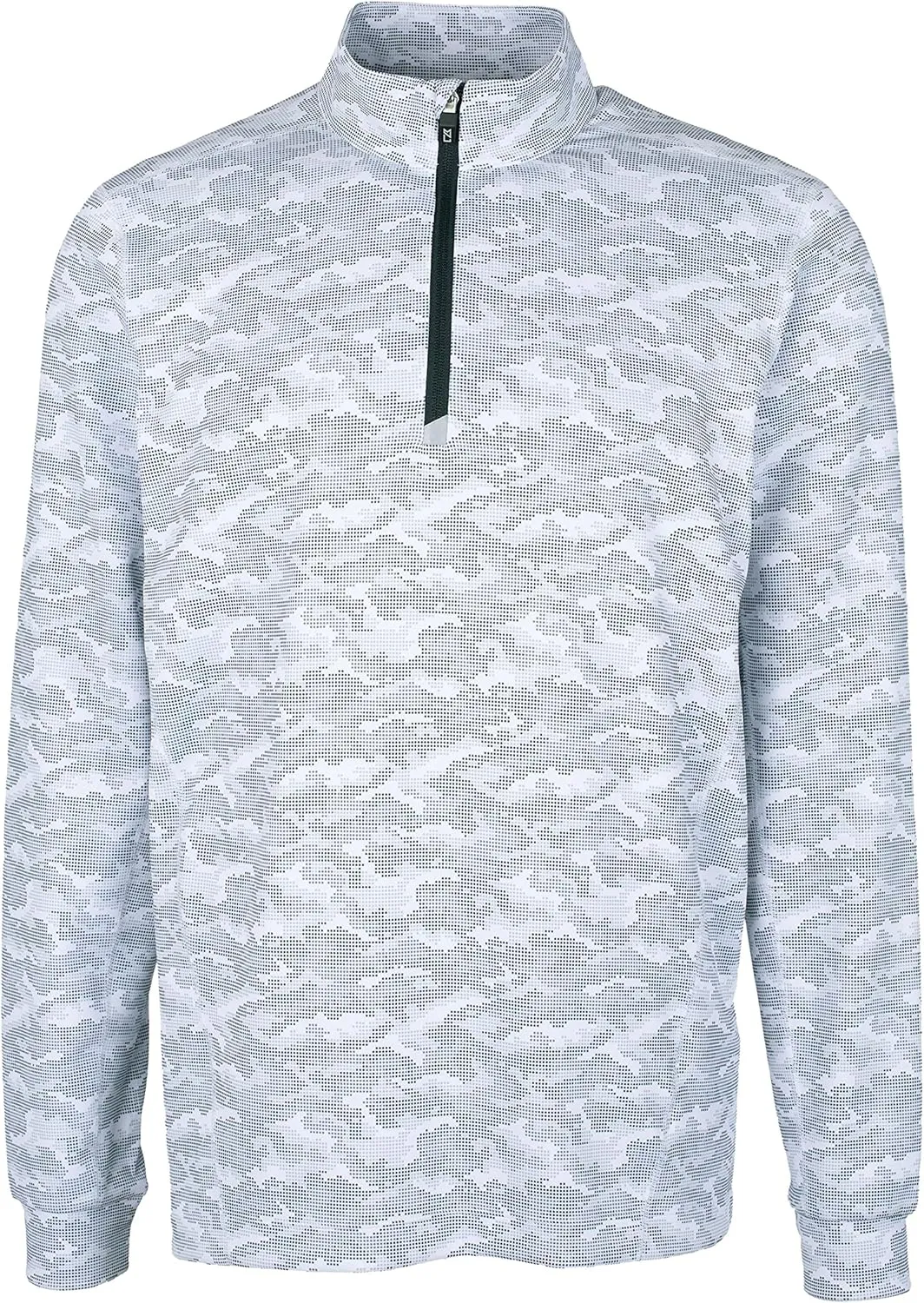 Cutter & Buck Traverse Camo Print Stretch Quarter Zip Mens Big and Tall Pullover