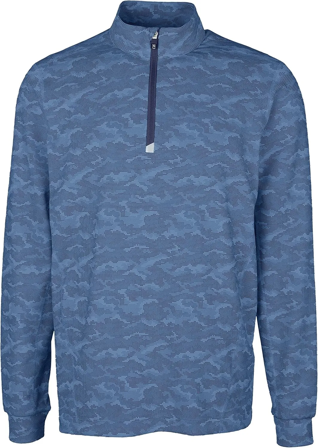 Cutter & Buck Traverse Camo Print Stretch Quarter Zip Mens Big and Tall Pullover