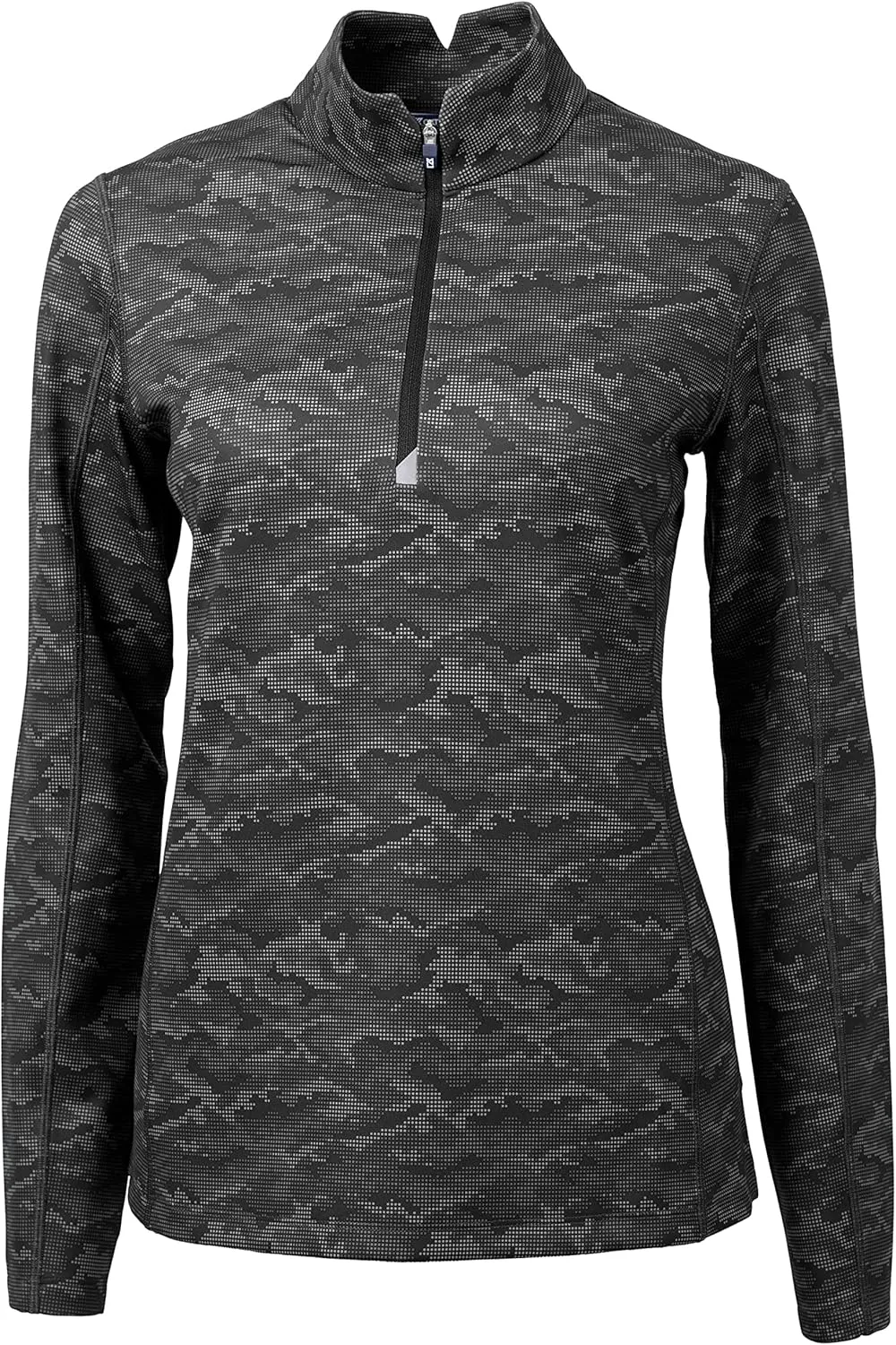 Cutter & Buck Traverse Camo Print Stretch Quarter Zip Womens Pullover