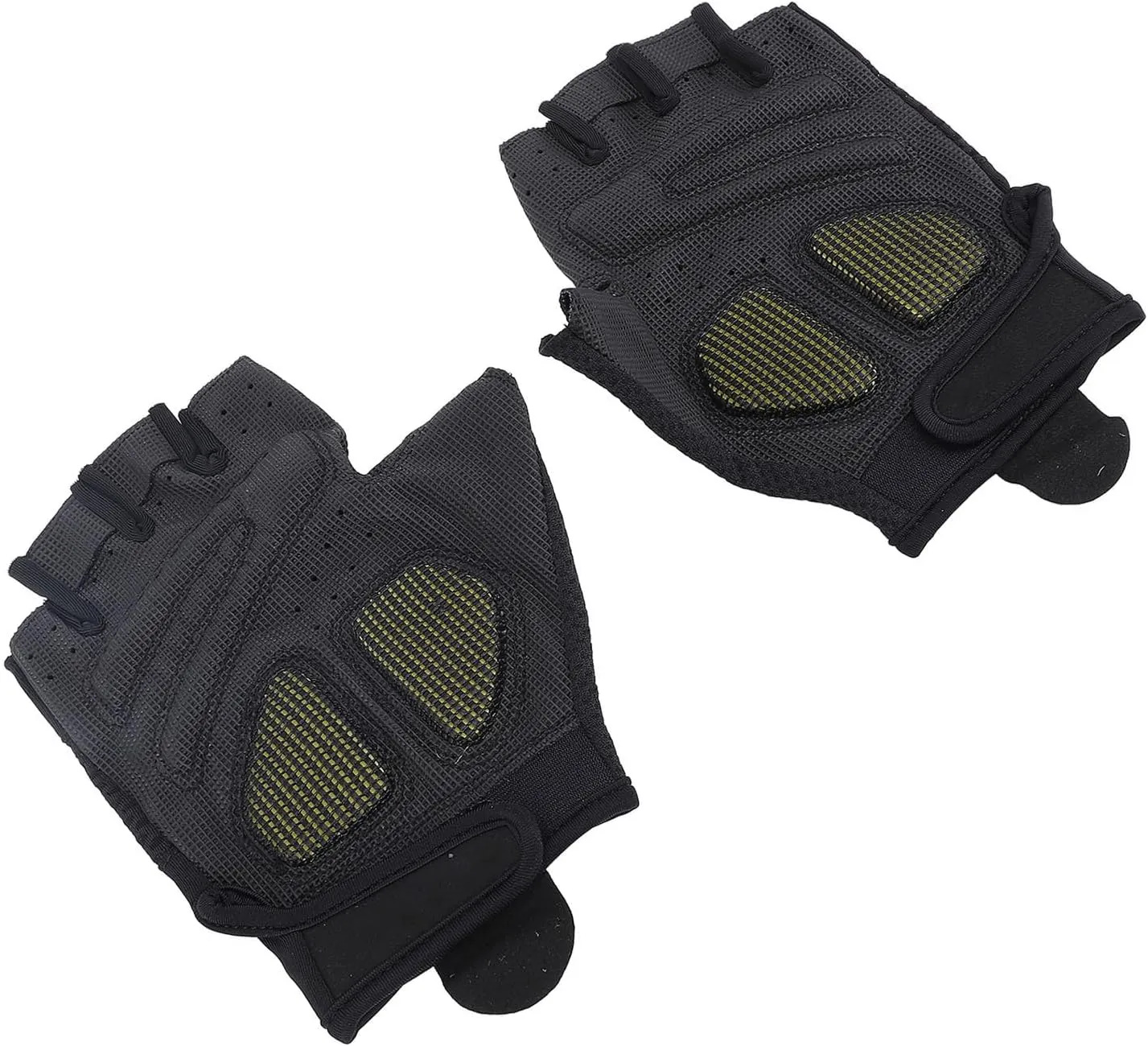 Cycling Gloves Black Half Finger Breathable Slip Shock Absorbing for Road Summer Riding