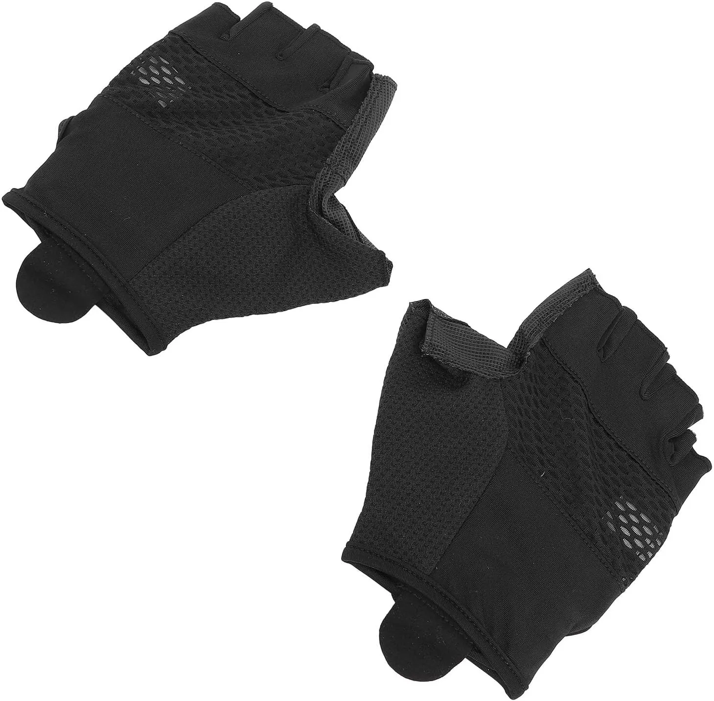 Cycling Gloves Black Half Finger Breathable Slip Shock Absorbing for Road Summer Riding