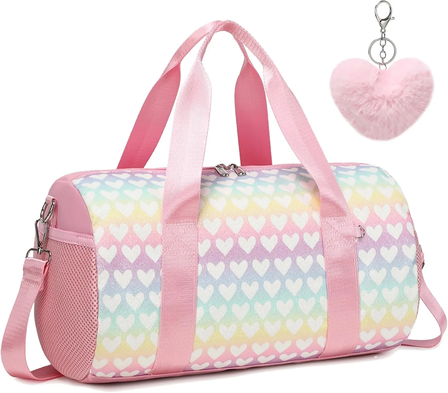 Dance Ballet Bag for Girls 4-6 Ballerina Gymnastic Bag Toddler Small Duffle Dance Bags for Little Dancers,Glitter Material,14"*8.26"*8.26"