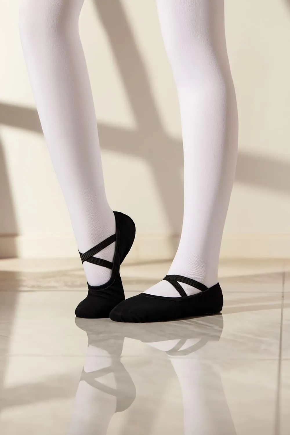 Dance Women's Ballet Shoes Stretch Canvas Performa Dance Slippers Split Sole for Girls/Adult