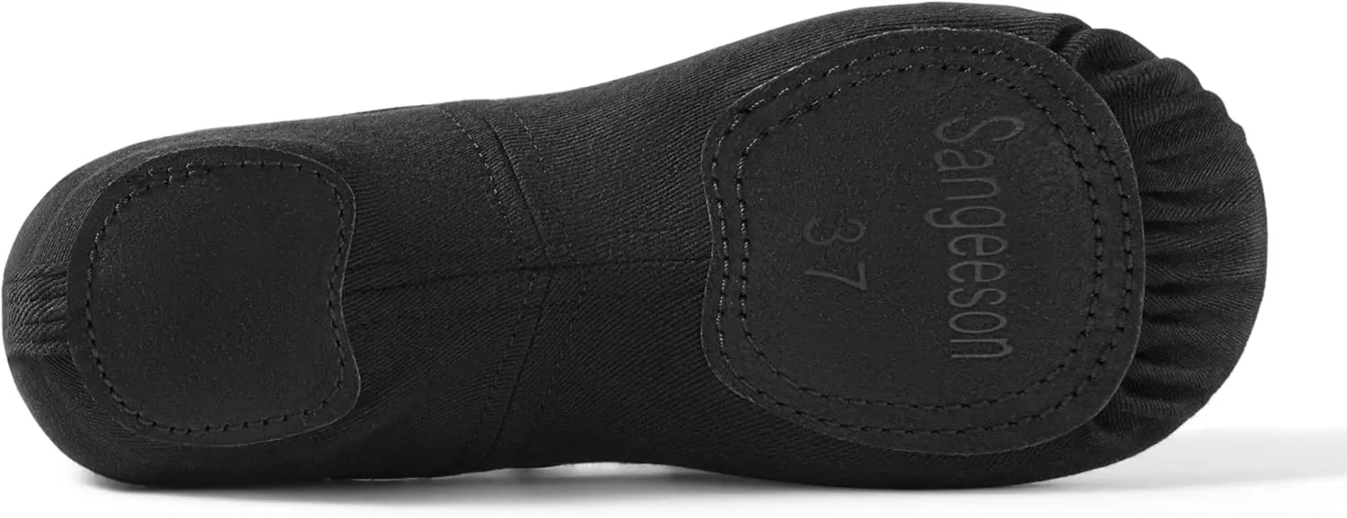 Dance Women's Ballet Shoes Stretch Canvas Performa Dance Slippers Split Sole for Girls/Adult