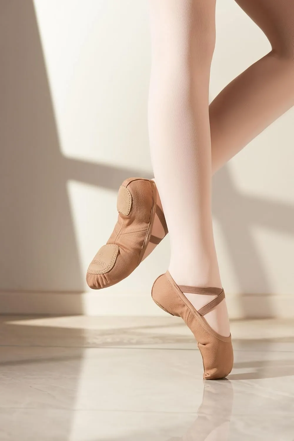 Dance Women's Ballet Shoes Stretch Canvas Performa Dance Slippers Split Sole for Girls/Adult
