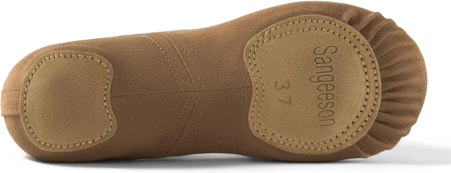 Dance Women's Ballet Shoes Stretch Canvas Performa Dance Slippers Split Sole for Girls/Adult