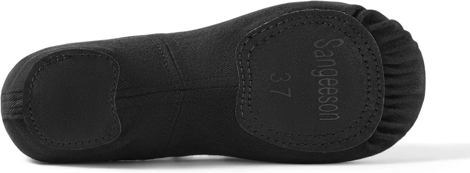 Dance Women's Ballet Shoes Stretch Canvas Performa Dance Slippers Split Sole for Girls/Adult