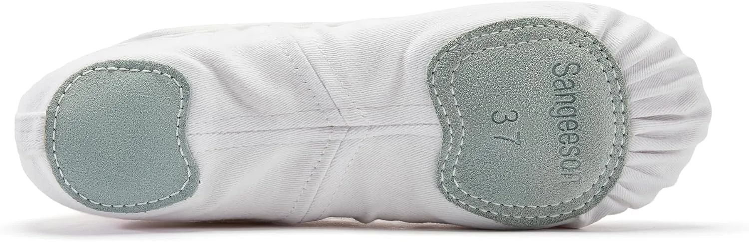 Dance Women's Ballet Shoes Stretch Canvas Performa Dance Slippers Split Sole for Girls/Adult