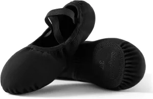 Dance Women's Ballet Shoes Stretch Canvas Performa Dance Slippers Split Sole for Girls/Adult