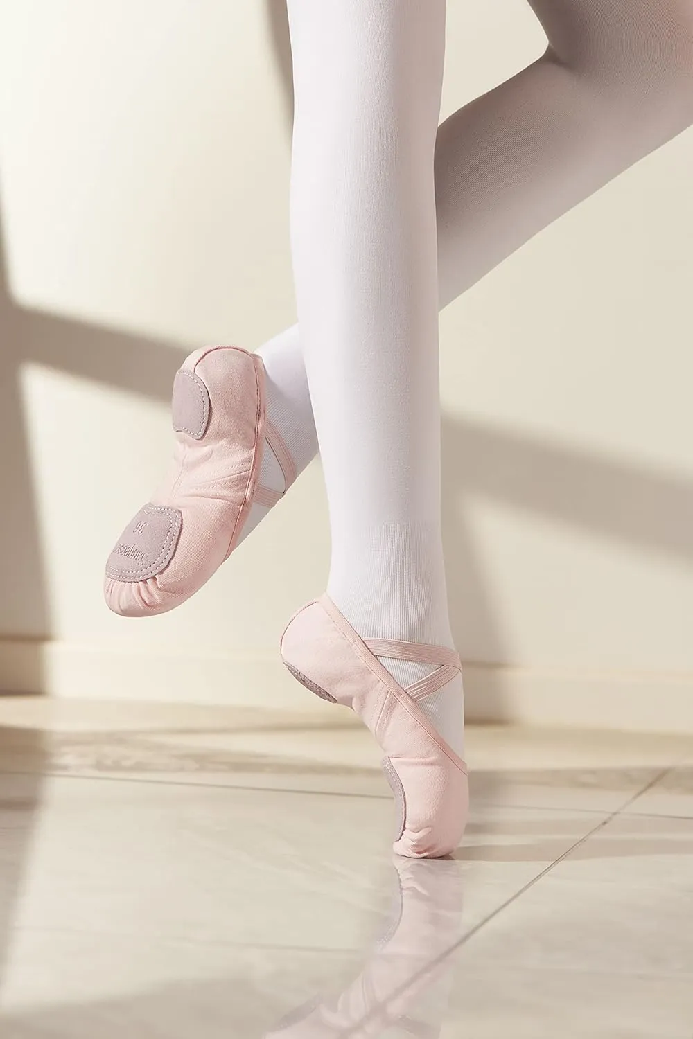Dance Women's Ballet Shoes Stretch Canvas Performa Dance Slippers Split Sole for Girls/Adult
