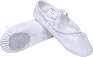 Danzcue Adult Canvas/Leather Ballet Shoes