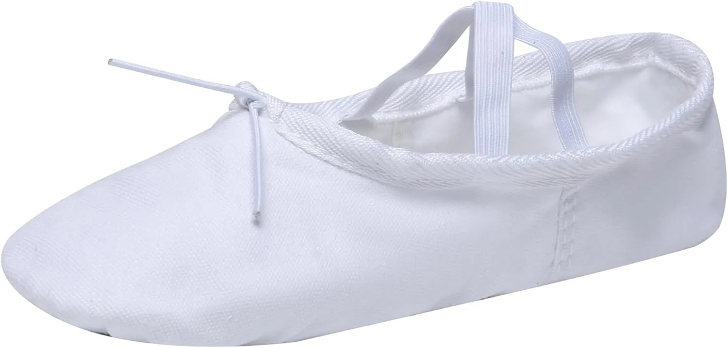 Danzcue Adult Canvas/Leather Ballet Shoes
