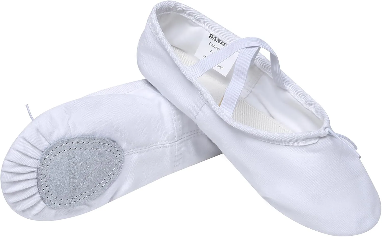 Danzcue Adult Canvas/Leather Ballet Shoes