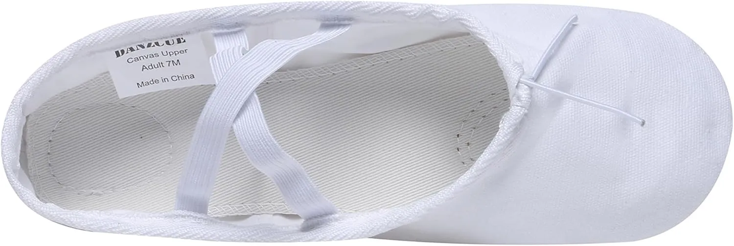 Danzcue Adult Canvas/Leather Ballet Shoes