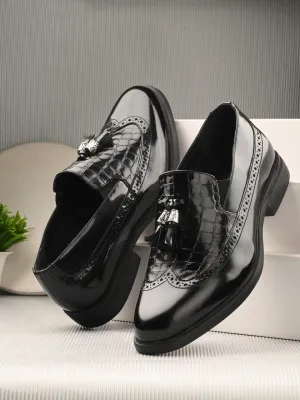 Dappo Black Formal Slip-on Shoes For Men