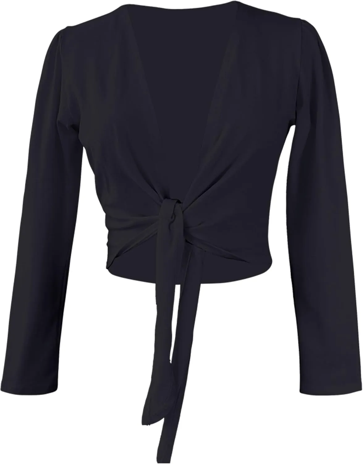 Daydance Girl's Women's Dance Top Wrap Cotton Cardigan Shrug Sweater for Ballet