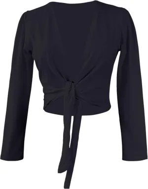 Daydance Girl's Women's Dance Top Wrap Cotton Cardigan Shrug Sweater for Ballet