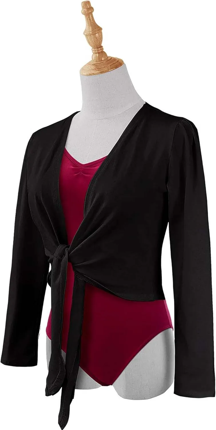 Daydance Girl's Women's Dance Top Wrap Cotton Cardigan Shrug Sweater for Ballet