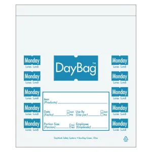 DayMark 113013 5-1/2 Day of the Week Monday Portion Bag - 2000 / BX"