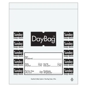 DayMark 113019 5-1/2 Day of the Week Sunday Portion Bag - 2000 / BX"