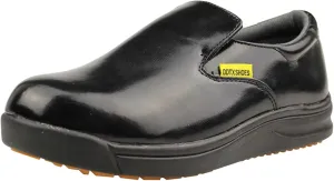 DDTX Slip Oil Resistant Slip-on Mens Work Shoes Black/White