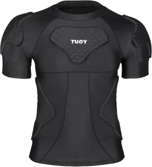 DGXINJUN Men Padded Football Chest Rib Protector Shirt Heart Shoulder Guard Sternum for Football Baseball Softball Rugby