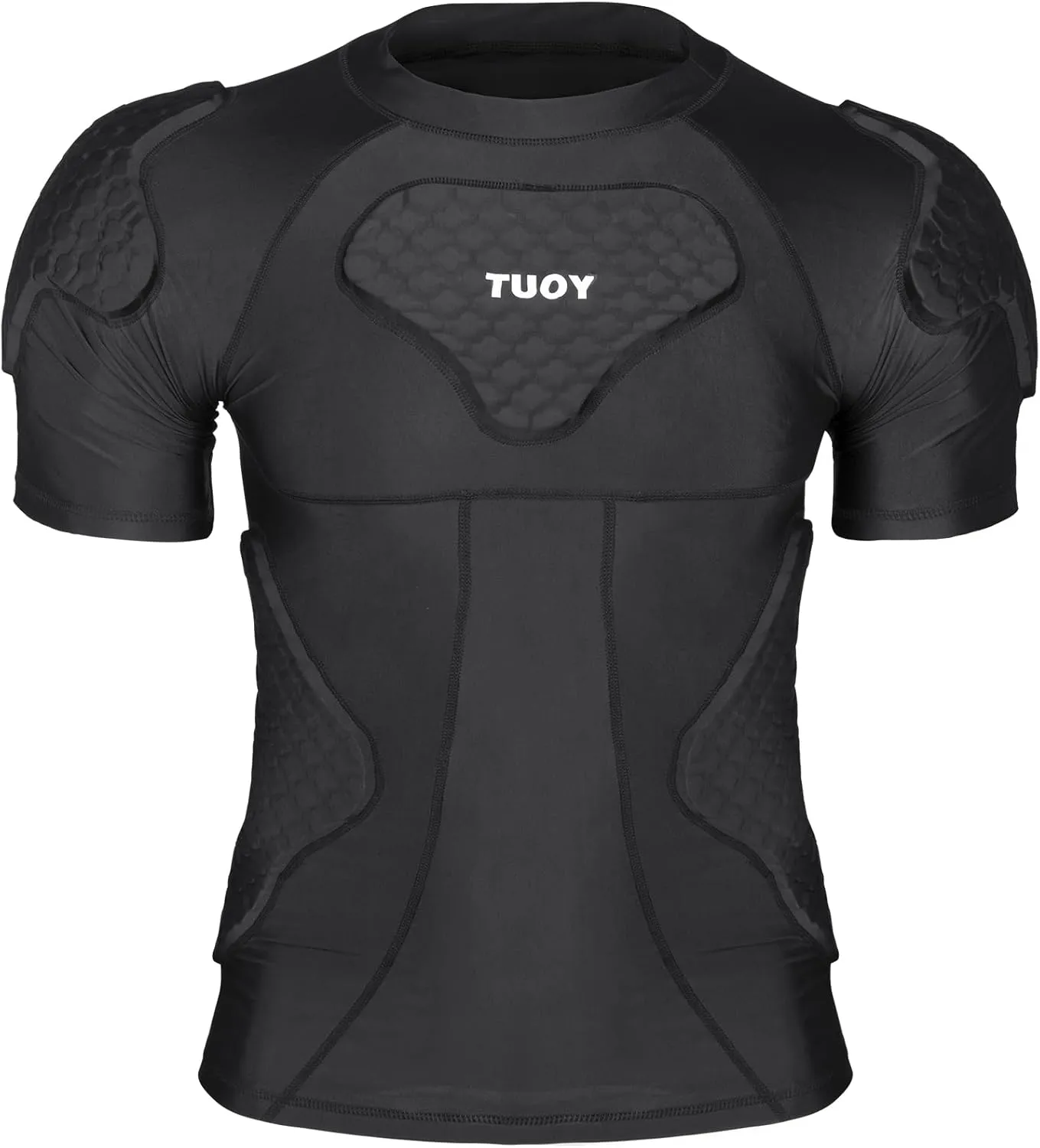 DGXINJUN Men Padded Football Chest Rib Protector Shirt Heart Shoulder Guard Sternum for Football Baseball Softball Rugby