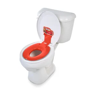 Disney Baby Cars Lightning McQueen Flip & Sit Potty Seat by Bright Starts, Attaches to Toilet Securely, Space Saving Design Fits Most Toilets, Easy to Clean