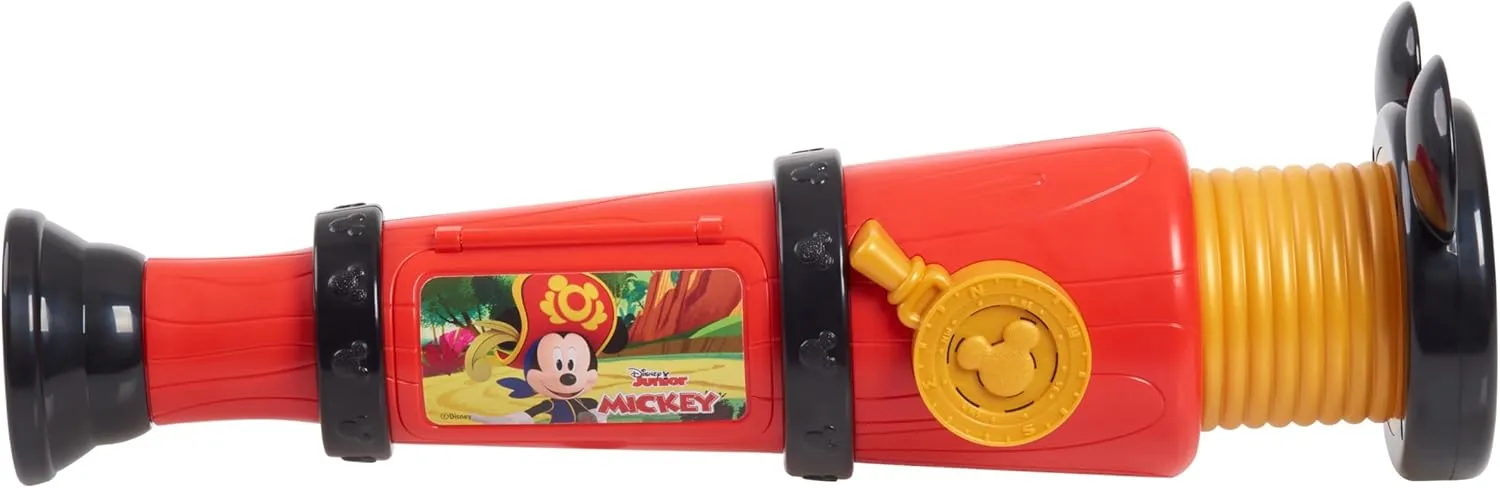 Disney Junior Mickey Mouse Adventure Spyglass with Sounds, Pirate Dress Up and Pretend Play, Kids Toys for Ages 3 Up by Just Play