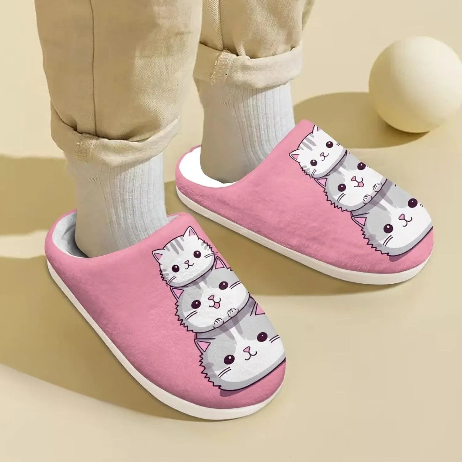 DISNIMO Kids Slippers Household Anti-Slip Indoor Home Bedroom Slippers for Girls and Boys 9-14.5