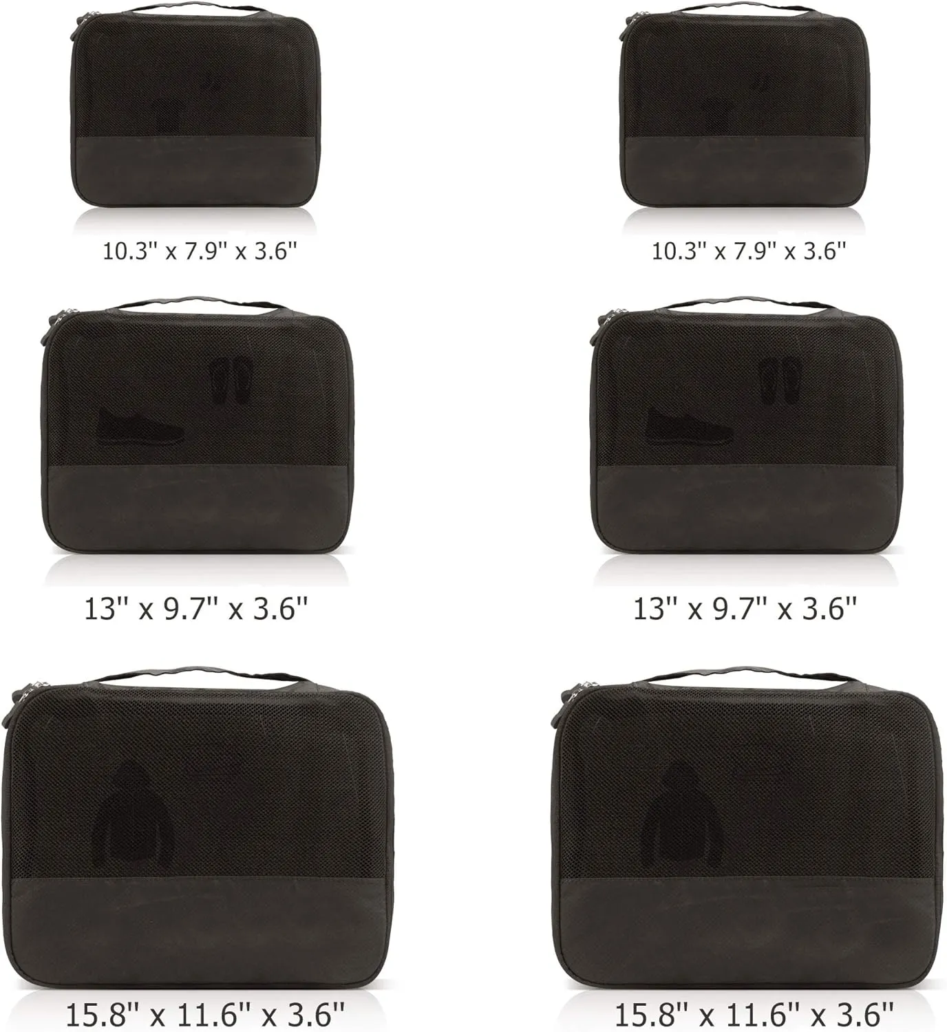 DoubleTrip Packing Cubes for Travel Accessories Luggage Organizer Bag Set Clothes Carry on Suitcase Bags (Black)