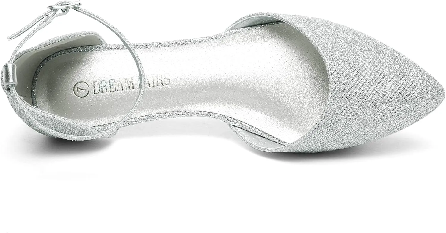 DREAM PAIRS Flapointed Women's Casual D'Orsay Pointed Plain Ballet Comfort Soft Slip On Flats Shoes