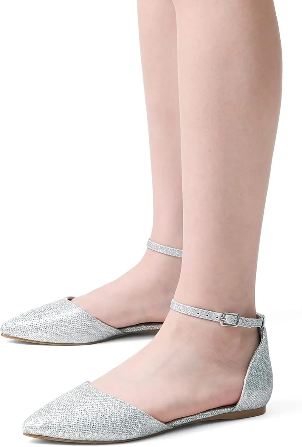 DREAM PAIRS Flapointed Women's Casual D'Orsay Pointed Plain Ballet Comfort Soft Slip On Flats Shoes