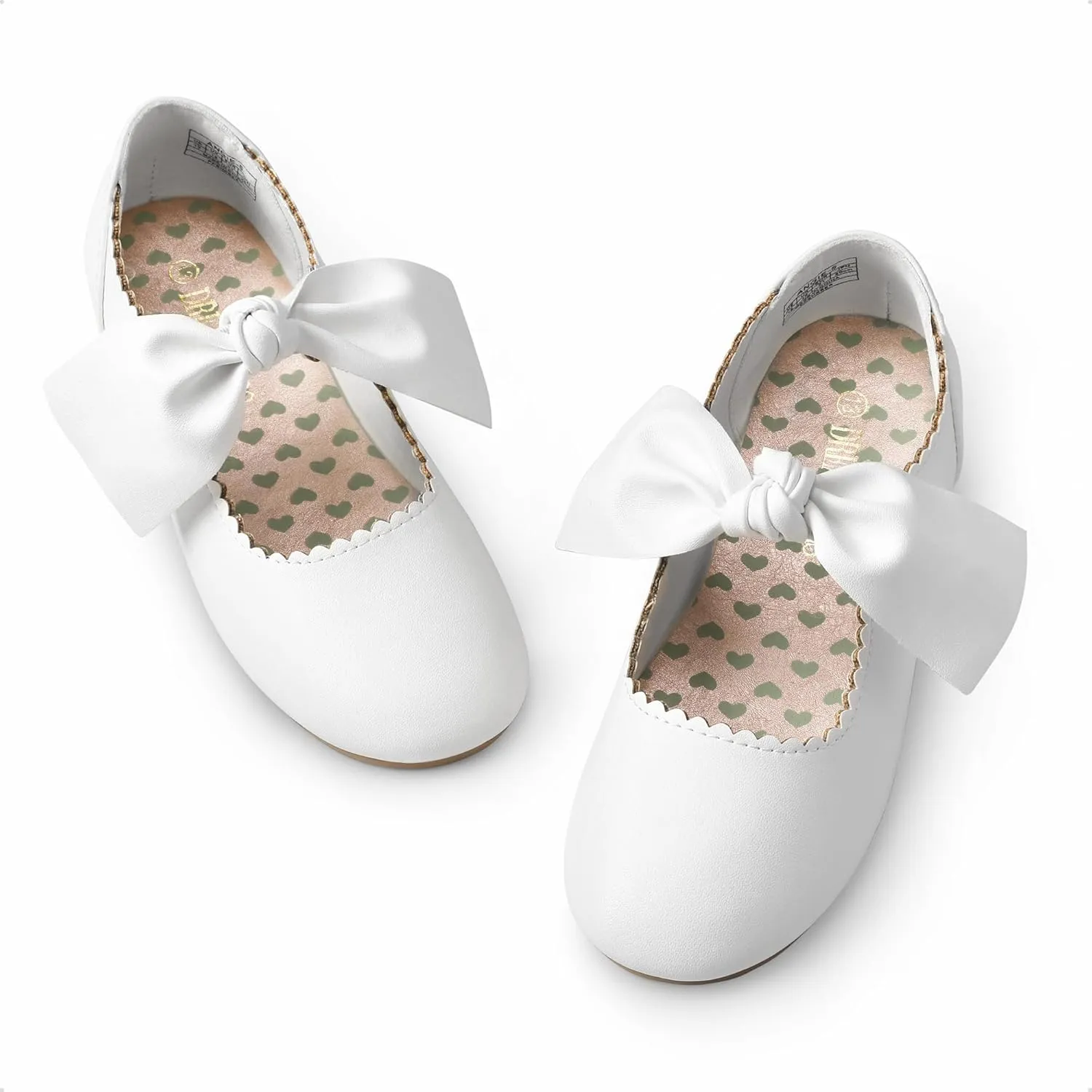 DREAM PAIRS Girls Ballerina Flats Mary Jane Front Bow Dress Shoes
