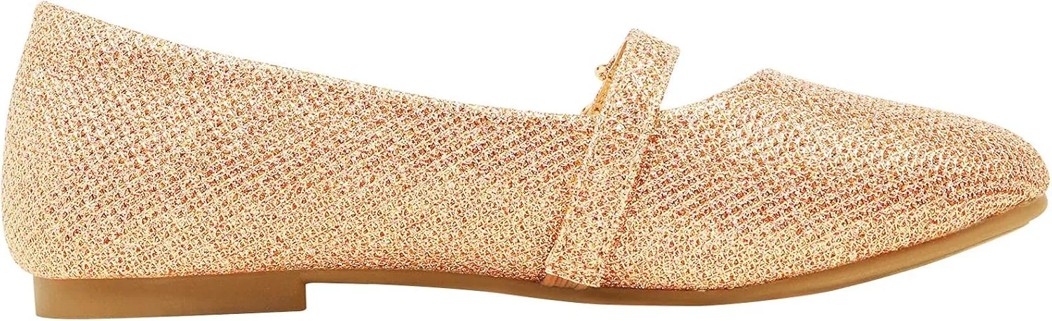 DREAM PAIRS Girls Mary Jane Ballet Flat Dress Shoes(Toddler/Little Kid)