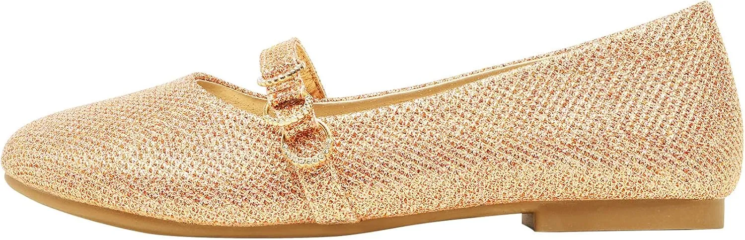 DREAM PAIRS Girls Mary Jane Ballet Flat Dress Shoes(Toddler/Little Kid)
