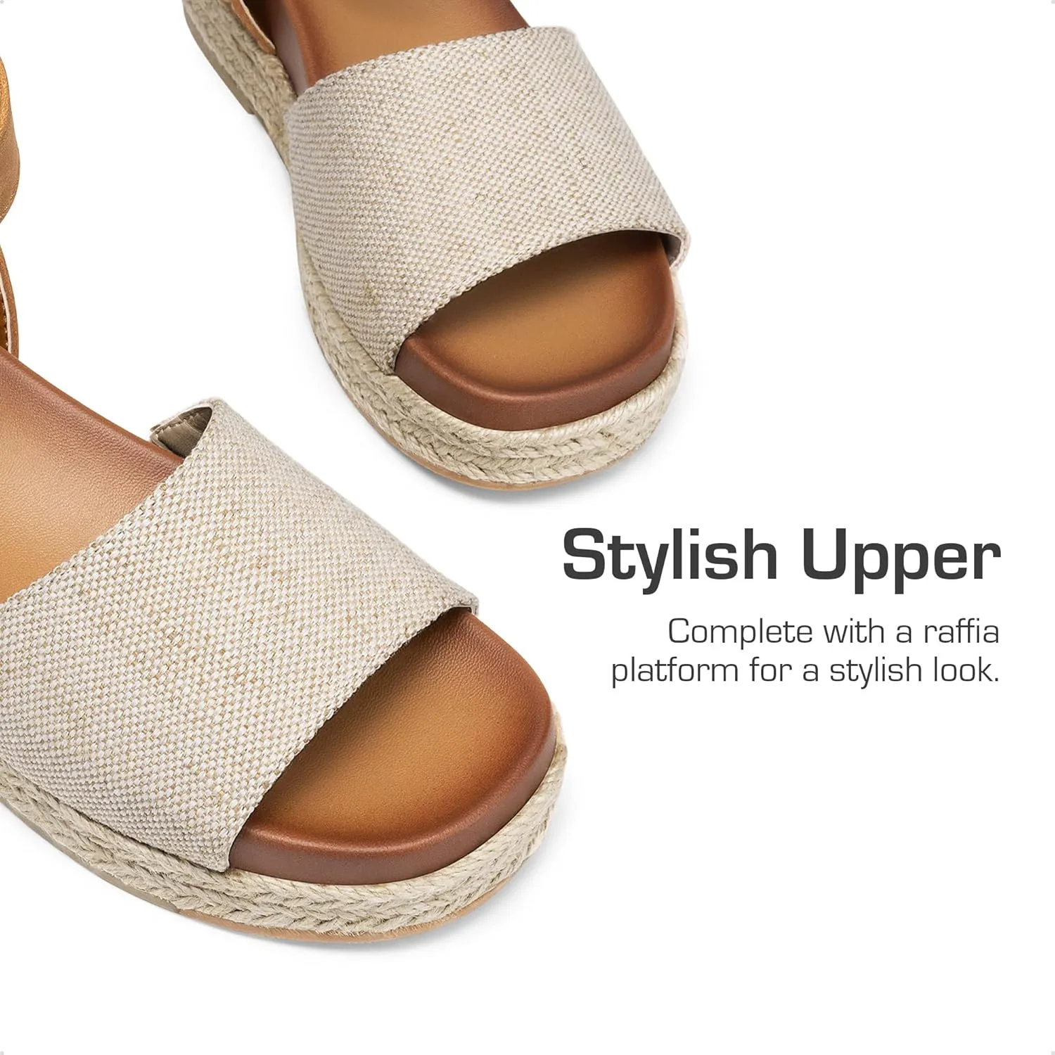 DREAM PAIRS Girls Platform Wedge Open Toe Espadrille Sandals with Buckle Ankle Strap for Little Kid/Big Kid