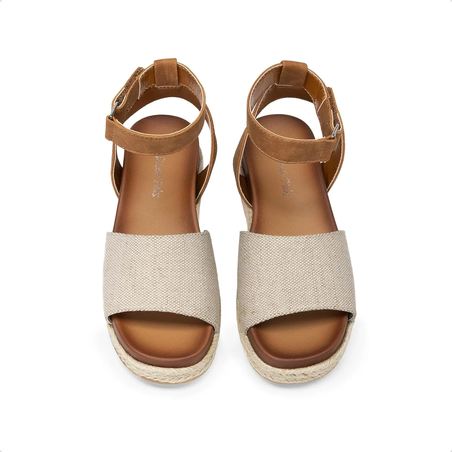 DREAM PAIRS Girls Platform Wedge Open Toe Espadrille Sandals with Buckle Ankle Strap for Little Kid/Big Kid