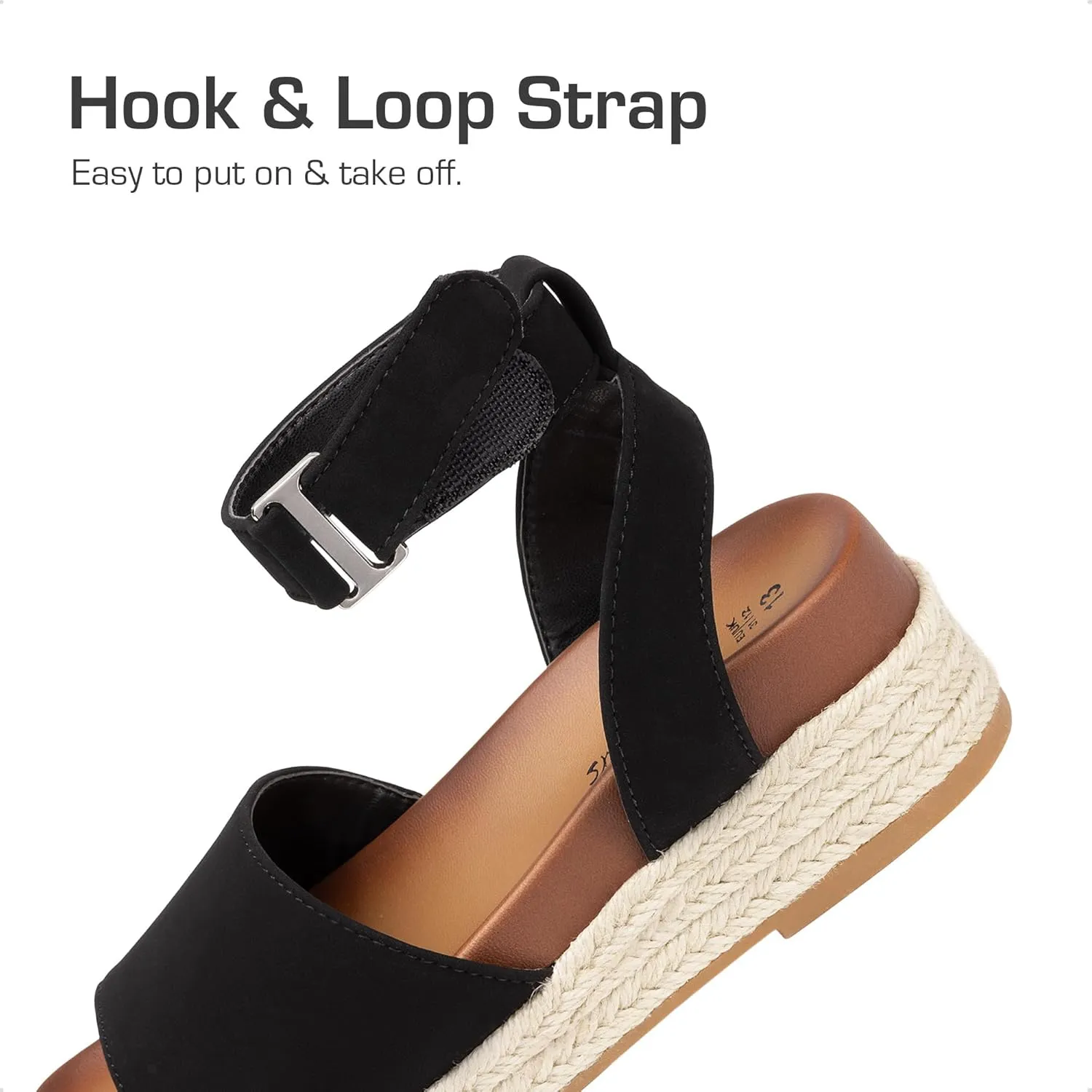 DREAM PAIRS Girls Platform Wedge Open Toe Espadrille Sandals with Buckle Ankle Strap for Little Kid/Big Kid