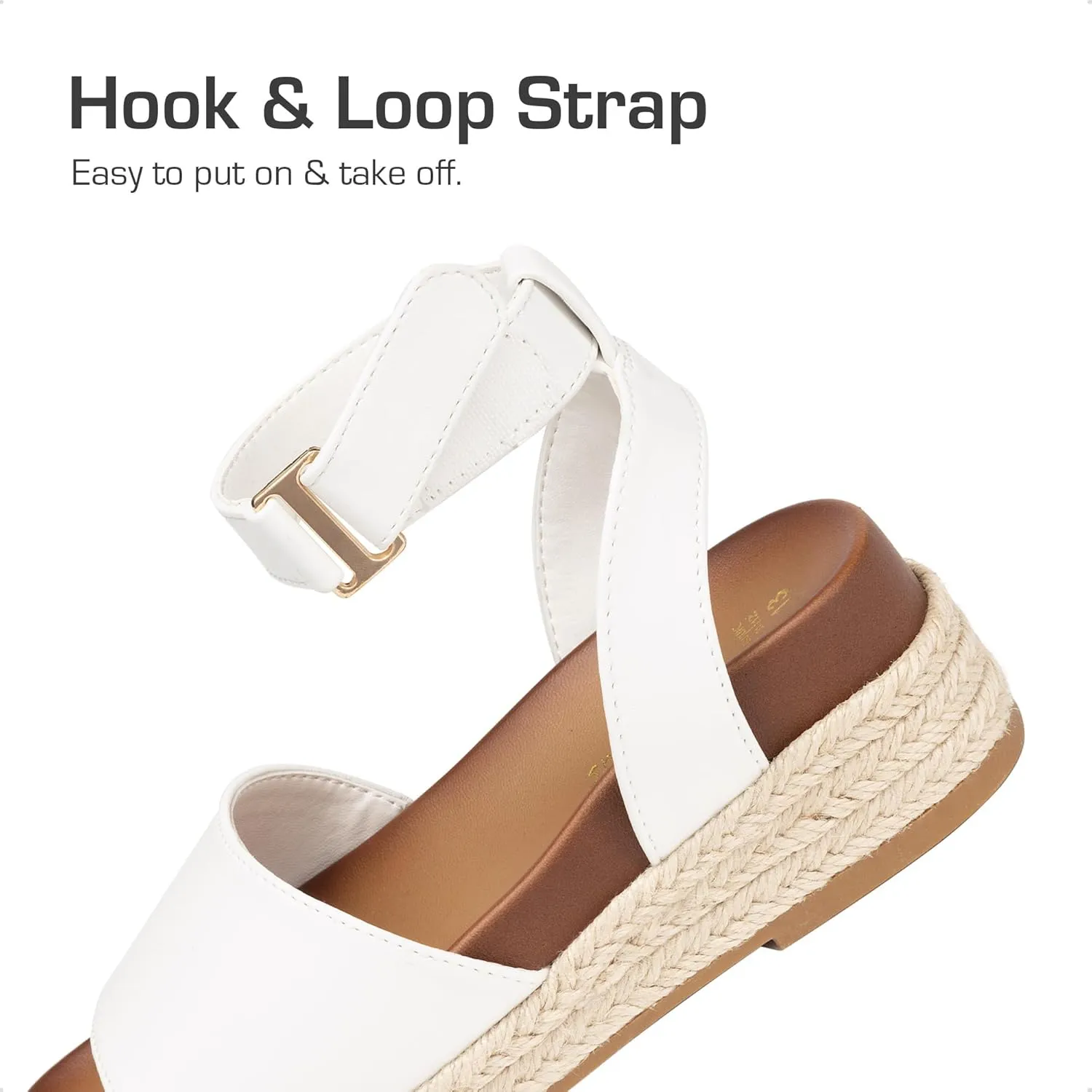 DREAM PAIRS Girls Platform Wedge Open Toe Espadrille Sandals with Buckle Ankle Strap for Little Kid/Big Kid