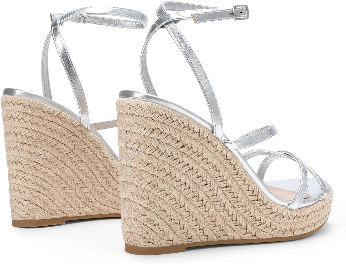 DREAM PAIRS Strappy Espadrille Platform Wedge Sandals for Women Dressy Summer, Comfortable Open Toe Sandals with Cushioned Insole and Ankle Strap Buckle
