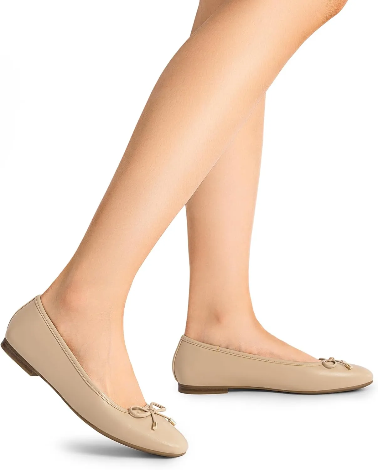 DREAM PAIRS Women's Flats Square Toe Ballet Flats Comfortable Casual Ballerina Flat Dress Shoes with Bow Suitable for Dressy Business Casual Work Office
