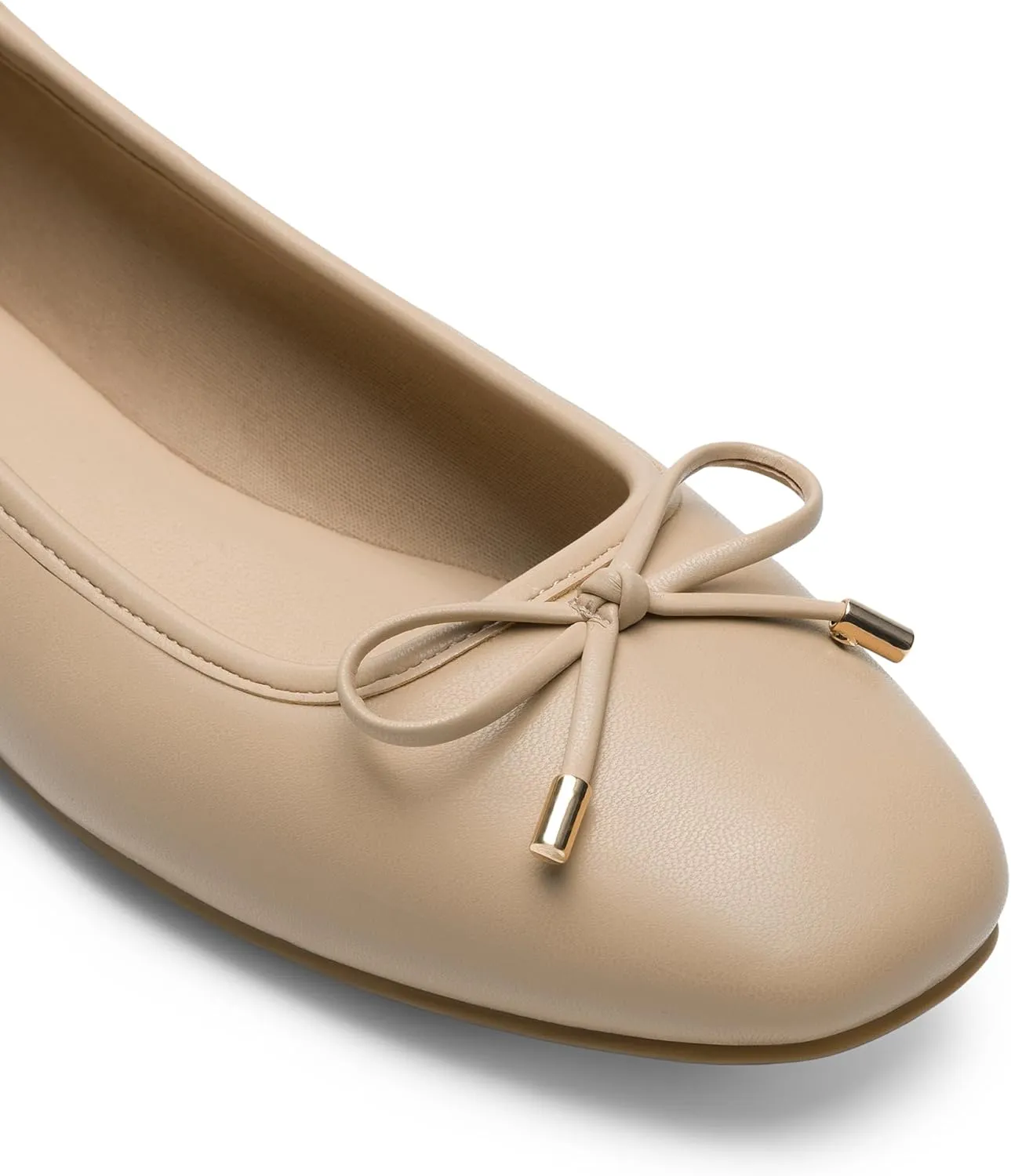 DREAM PAIRS Women's Flats Square Toe Ballet Flats Comfortable Casual Ballerina Flat Dress Shoes with Bow Suitable for Dressy Business Casual Work Office