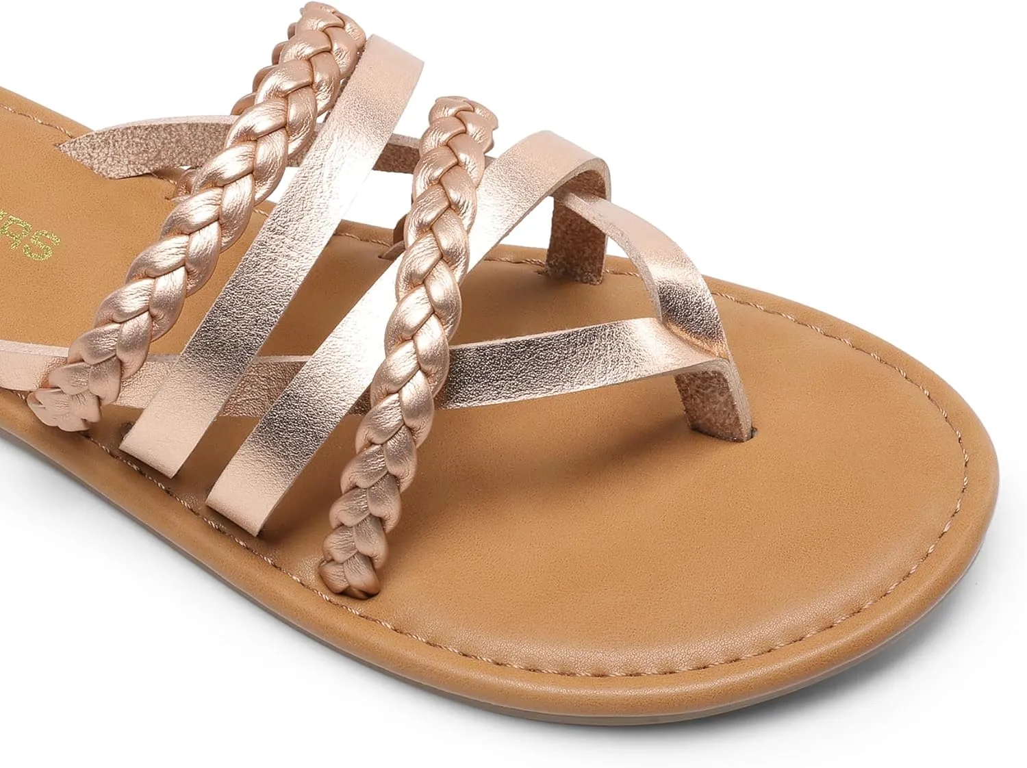 DREAM PAIRS Women's Flip Flops Round Toe Multi Strap lightweight Summer Beach Flat Casual Thong Sandals