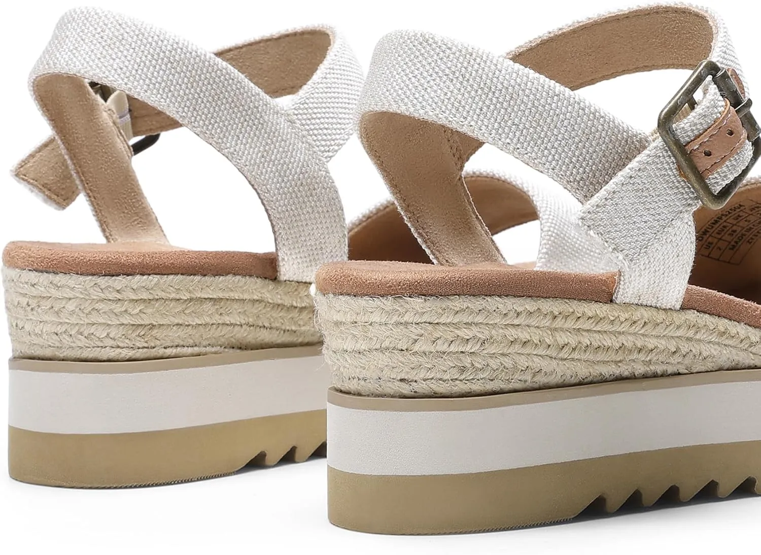 DREAM PAIRS Women's Open Toe Buckle Ankle Strap Espadrille Platform Wedge Sandals