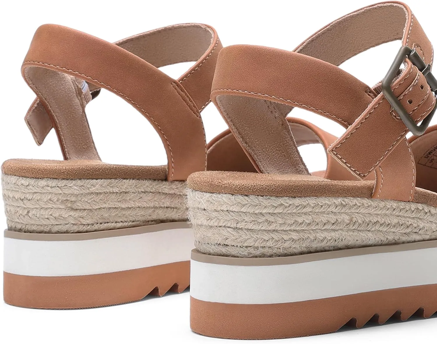 DREAM PAIRS Women's Open Toe Buckle Ankle Strap Espadrille Platform Wedge Sandals