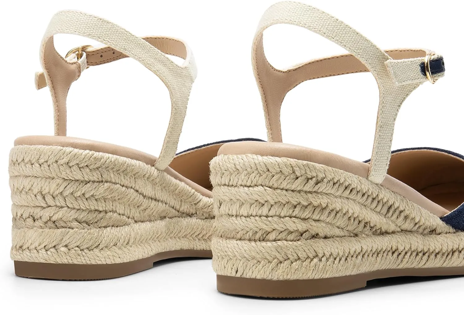DREAM PAIRS Women's Wedge Sandals, Closed Toe Espadrilles Platform Wedge Heels with Adjustable Ankle Straps and Comfortable Cushion Insoles