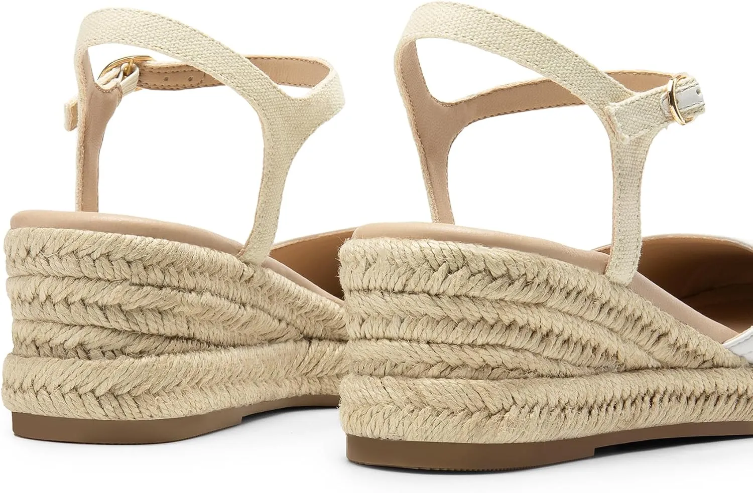 DREAM PAIRS Women's Wedge Sandals, Closed Toe Espadrilles Platform Wedge Heels with Adjustable Ankle Straps and Comfortable Cushion Insoles