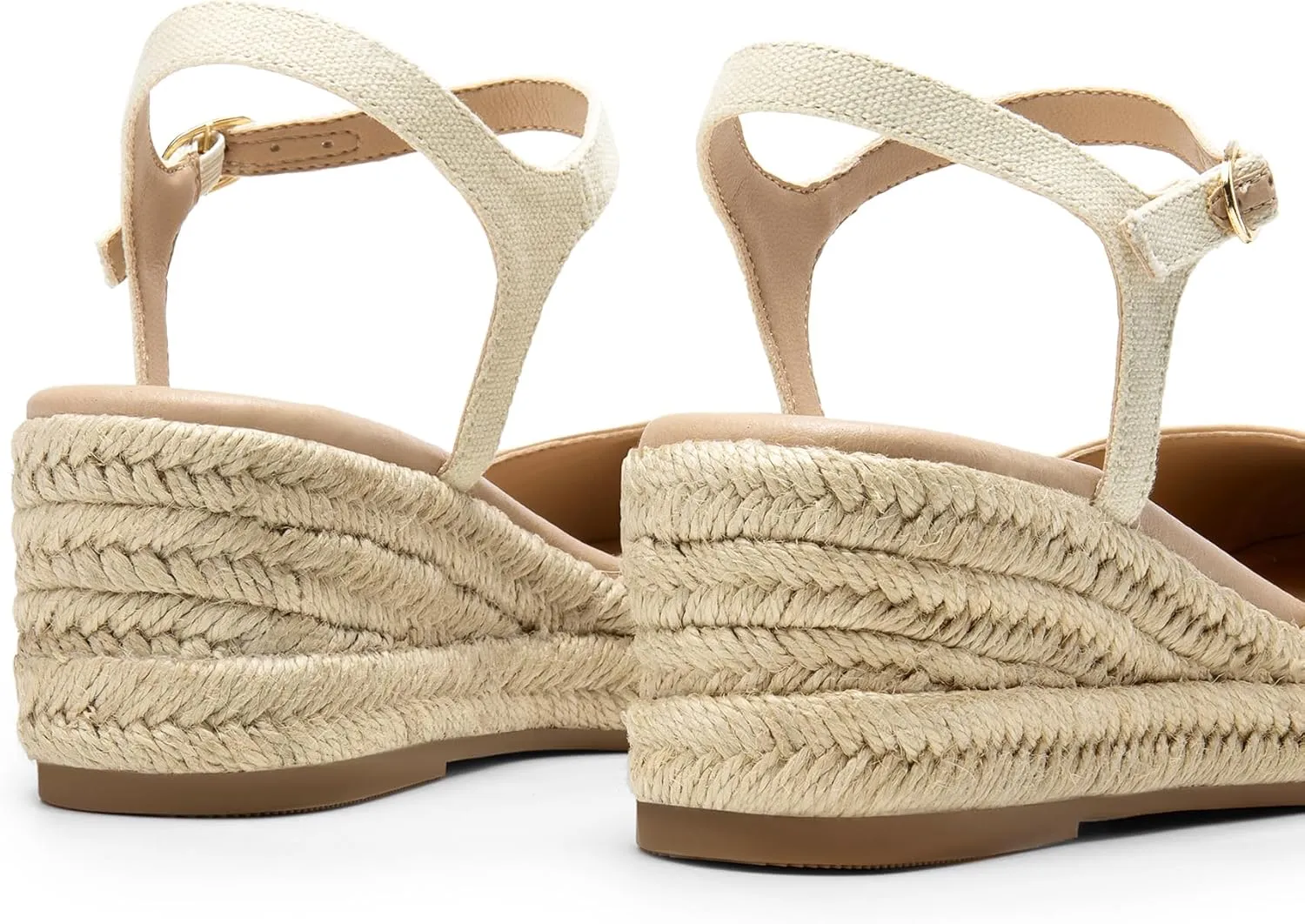 DREAM PAIRS Women's Wedge Sandals, Closed Toe Espadrilles Platform Wedge Heels with Adjustable Ankle Straps and Comfortable Cushion Insoles